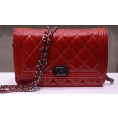 Boy Chanel mini Flap Bags Bright Cannage Pattern A33815 Red JK404AM45