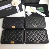 Boy Chanel mini Flap Bags Sheepskin Leather A33819 Black JK4228CI68