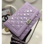 Boy Chanel WOC mini Flap Bags Patent Leather A33815 Lavender JK130Xp72