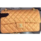 Chanel 2.55 Series Flap Bag Gold Cavier Leather A05480 Gold JK660HB29