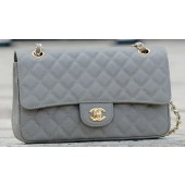 Chanel 2.55 Series Flap Bag Grey Cannage Pattern A1112 Gold JK571vj67