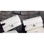 Chanel 2.55 Series Flap Bag Lambskin Leather A5024 White JK440uZ84