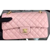 Chanel 2.55 Series Flap Bag Pink Sheepskin Leather A06375 Gold JK658bW68