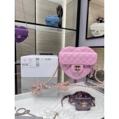 Chanel 2022S Love Heart Original Lambskin Crossbody Chain Bag AS3191Y Pink JK2522lk46