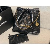 Chanel Calf leather shopping bag AS3261 black JK2444nE34