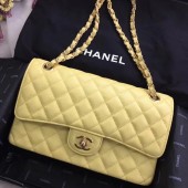 Chanel Calfskin & Gold-Tone Metal A01112 yellow JK4634nE34