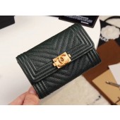 Chanel Calfskin Leather Card packet & Gold-Tone Metal A80603 black JK1286hT91