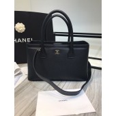 Chanel Calfskin & Silver-Tone Metal A91868 black JK4811Oq54