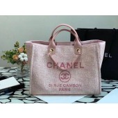 Chanel Canvas Tote Shopping Bag B66941 pink JK3023TP23