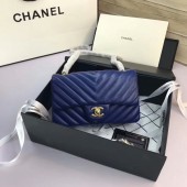 Chanel Classic Flap Bags Blue Original Sheepskin Leather 1116 Gold JK5686sp14