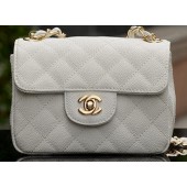 Chanel Classic MINI Flap Bag White Cannage Pattern A1115 Gold JK743rh54