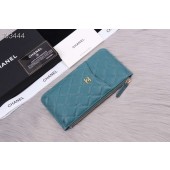 Chanel classic pouch Grained Calfskin& Gold-Tone Metal A84402 sky blue JK1337kC27