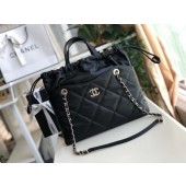 Chanel Classic Sheepskin Leather Shopping bag AS0985 black JK4464gN72