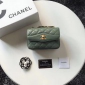 Chanel Classic Shoulder Bag Original Sheepskin Leather A57029 Green JK5356uZ84