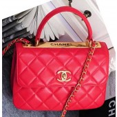 Chanel Classic Top Flap Bag Original Sheepskin Leather A92236 Red JK312dE28