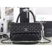 Chanel Classic Top Handle Bag Cannage Pattern A92991 Black JK301vK93