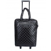 Chanel CoCo Cocoon Quilted Nylon Trolley Case A90184 Black JK936vj67