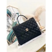 Chanel coco flap bag with top handle A92237 black JK3462fJ40