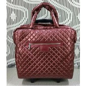 Chanel CoCo Nylon Trolley A33045 Burgundy JK118np57