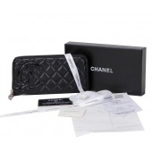 Chanel Combon Zip Around Wallet A50078 Black JK1532ED90