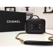 Chanel Cosmetic Bag Original Cannage Pattern A93341 Black JK5945sY95