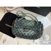 CHANEL Denim flap bag AS1113 green JK4254jf20