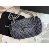 CHANEL Denim flap bag AS1113 grey JK4255lq41