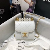 Chanel flap bag AP0997 white JK4213Eb92