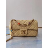 Chanel flap bag Lambskin Resin & Gold-Tone Metal AS2380 Yellow JK3536zS17