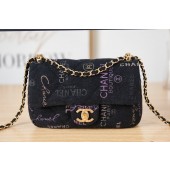 Chanel Flap denim Shoulder Bag AS3134 black JK2680Tk78