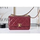 Chanel Flap Lambskin mini Shoulder Bag AS2615 red JK2766sp14