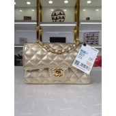 Chanel Flap Lambskin Shoulder Bag A01116 gold JK2569ff76