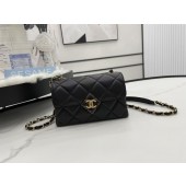 Chanel Flap Lambskin Shoulder Bag AS2556 black JK2801uZ84