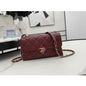 Chanel Flap Lambskin Shoulder Bag AS2557 Burgundy JK2806zS17