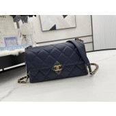 Chanel Flap Lambskin Shoulder Bag AS2557 dark blue JK2808FT35