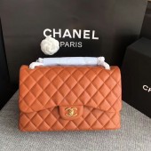 Chanel Flap Shoulder Bags Orange Original Lambskin Leather CF1113 Glod JK5730pk20