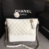 Chanel Gabrielle Shoulder Bag Original Calfskin Leather A93842 White JK5596Yv36