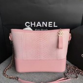 Chanel Gabrielle Shoulder Bag Original Python Leather A93842 Pink JK5415io33