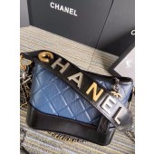 Chanel gabrielle small hobo bag S0865 blue&black JK4073OG45