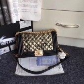 CHANEL Handbag Small BOY Original A67086 Gold-Tone Metal JK4952Kd37