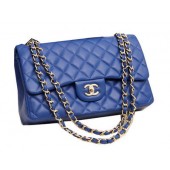 Chanel Jumbo Double Flaps Bags Original Lambskin Leather A36097 Blue JK924dN21