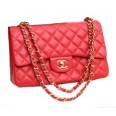 Chanel Jumbo Double Flaps Bags Original Lambskin Leather A36097 Red JK926Ag46