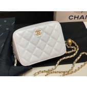 Chanel Lambskin camera bag AS2463 white JK2742sf78