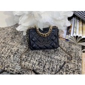 Chanel Lambskin flap bag AS1514 black JK4098uT54