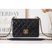 Chanel Lambskin FLAP BAG AS2840 black JK2851DI37