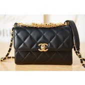 Chanel lambskin Shoulder Bag AS3240 black JK2410Rk60