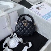 Chanel lambskin top handle bag AP27301 black JK2448HW50