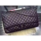 Chanel Large Classic Flap Bag Sheepskin Leather A40912 Black JK181FA31