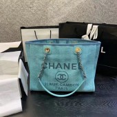 Chanel Large Shoulder Bag A67001 sky blue JK3958rd58