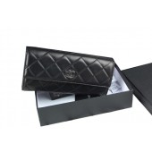 Chanel Matelasse Long Wallet Original Leather A50096 Black JK1528jf20